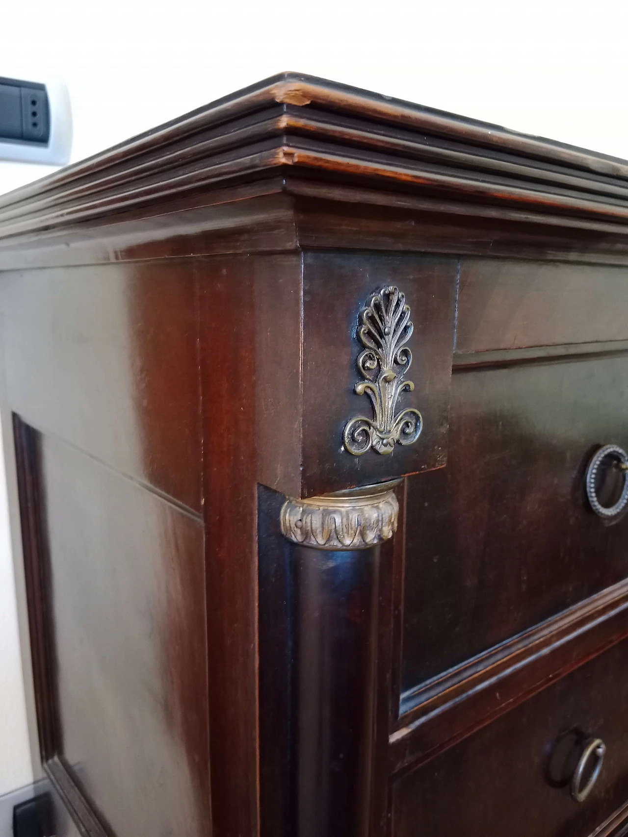 Cassettone Impero in mogano, '800 4