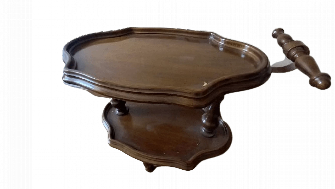 Carrello porta liquori in legno, anni '60 2