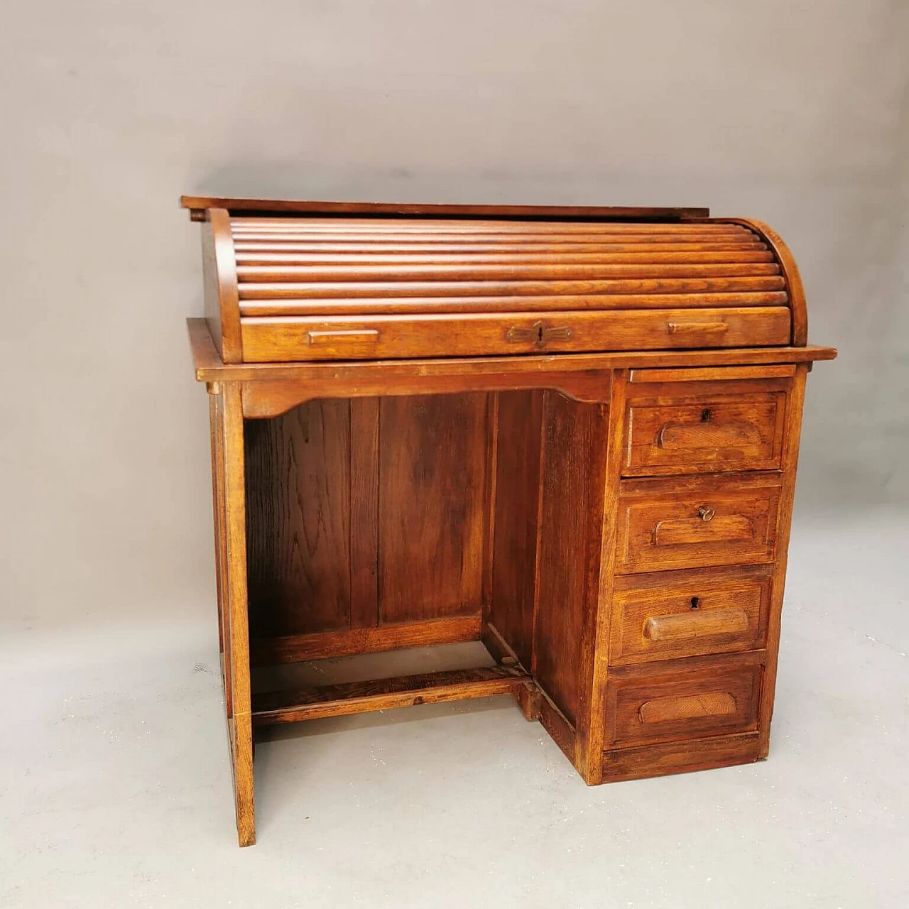 Wooden writing desk with shutter, 1960s 1