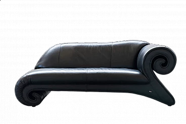 Divano Gaudi in pelle nera di Bretz, anni '90