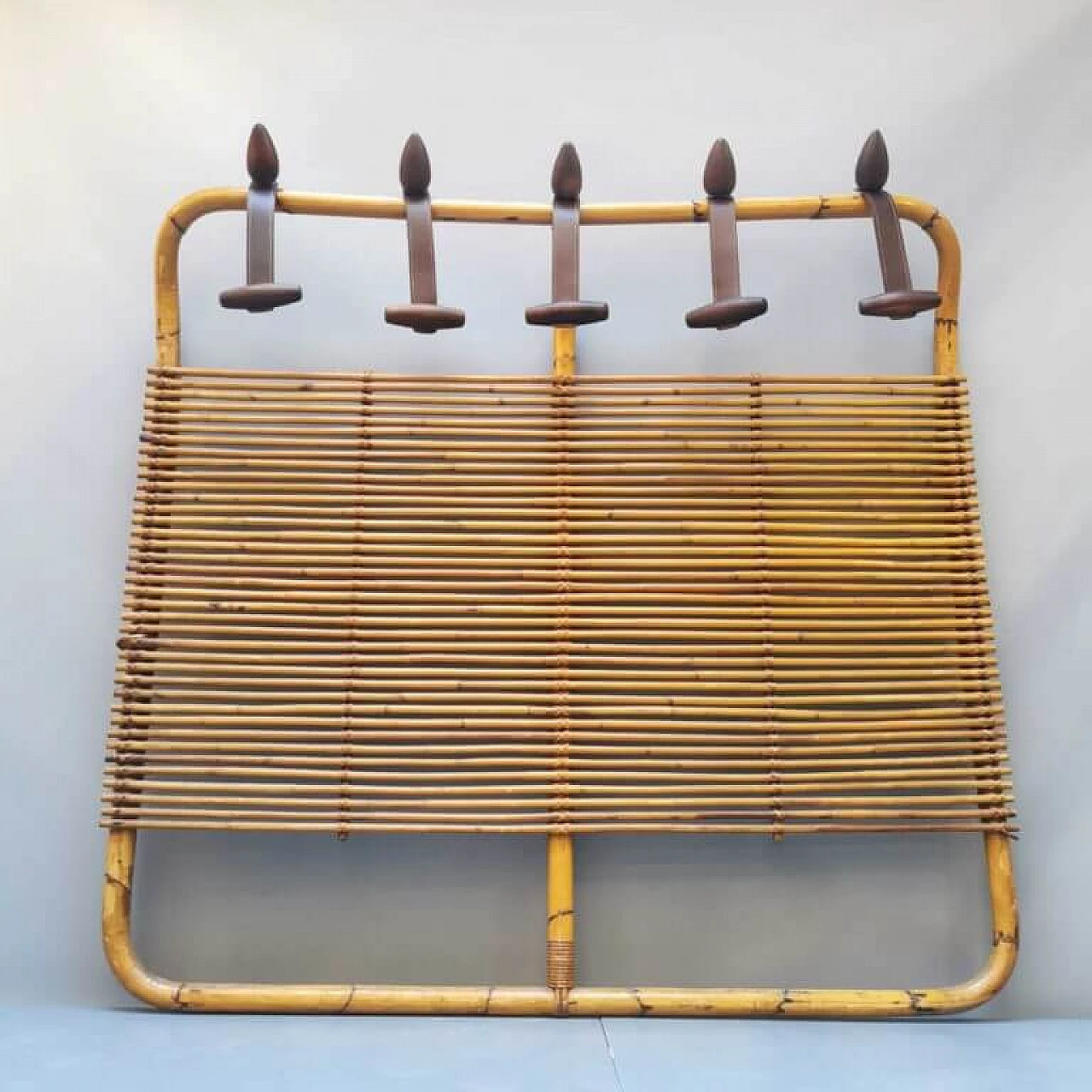 Rattan coat rack, 1960s 1