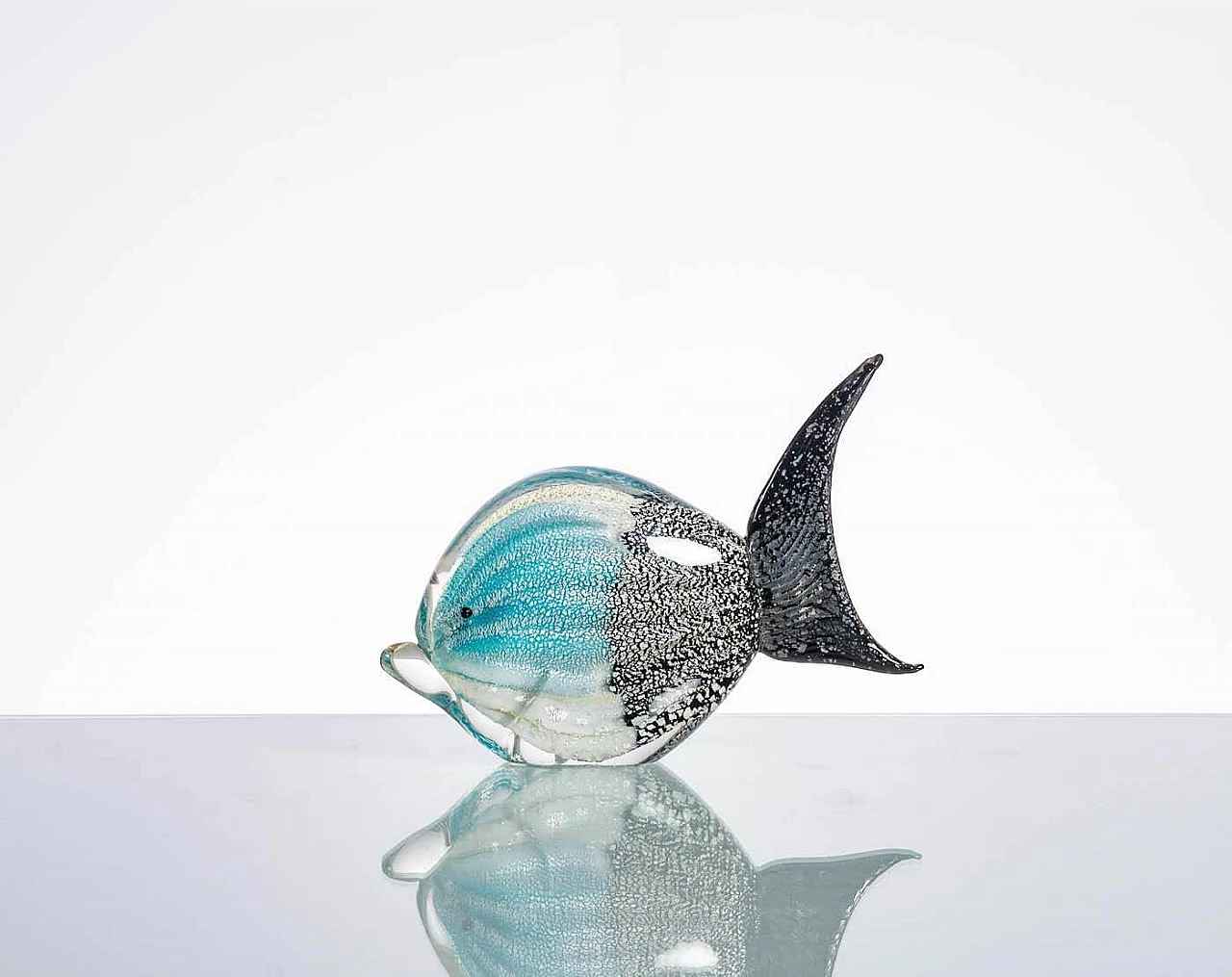 Tropical fish sculpture in Murano glass, 1970s 1