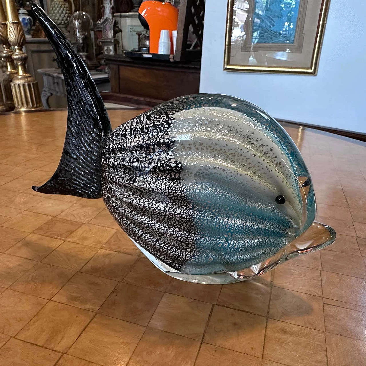 Scultura di pesce tropicale in vetro di Murano, anni '70 5