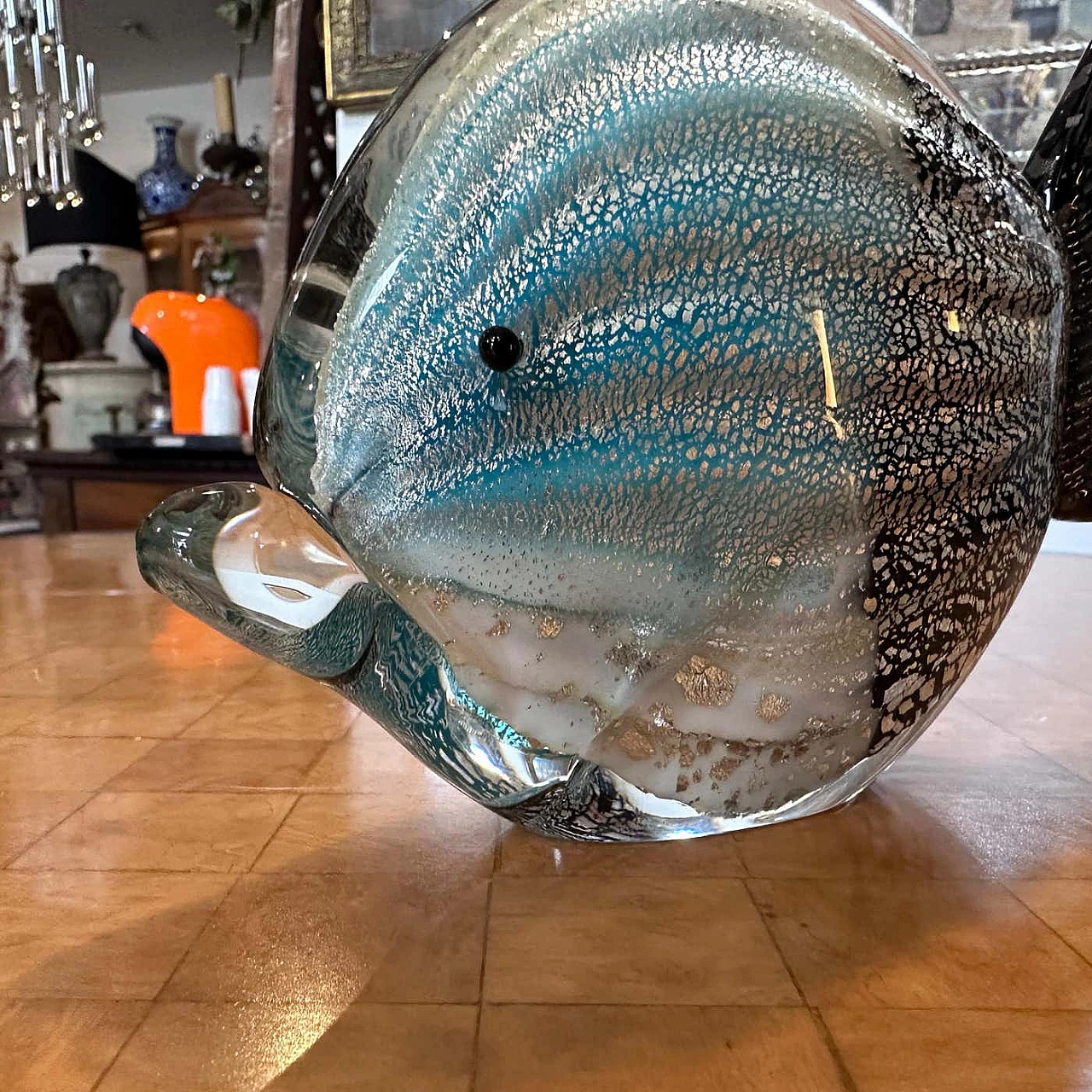 Scultura di pesce tropicale in vetro di Murano, anni '70 10