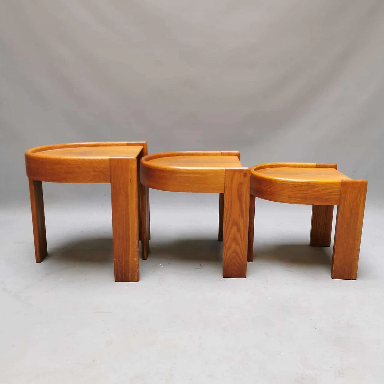 3 Wooden nesting tables, 1960s 2
