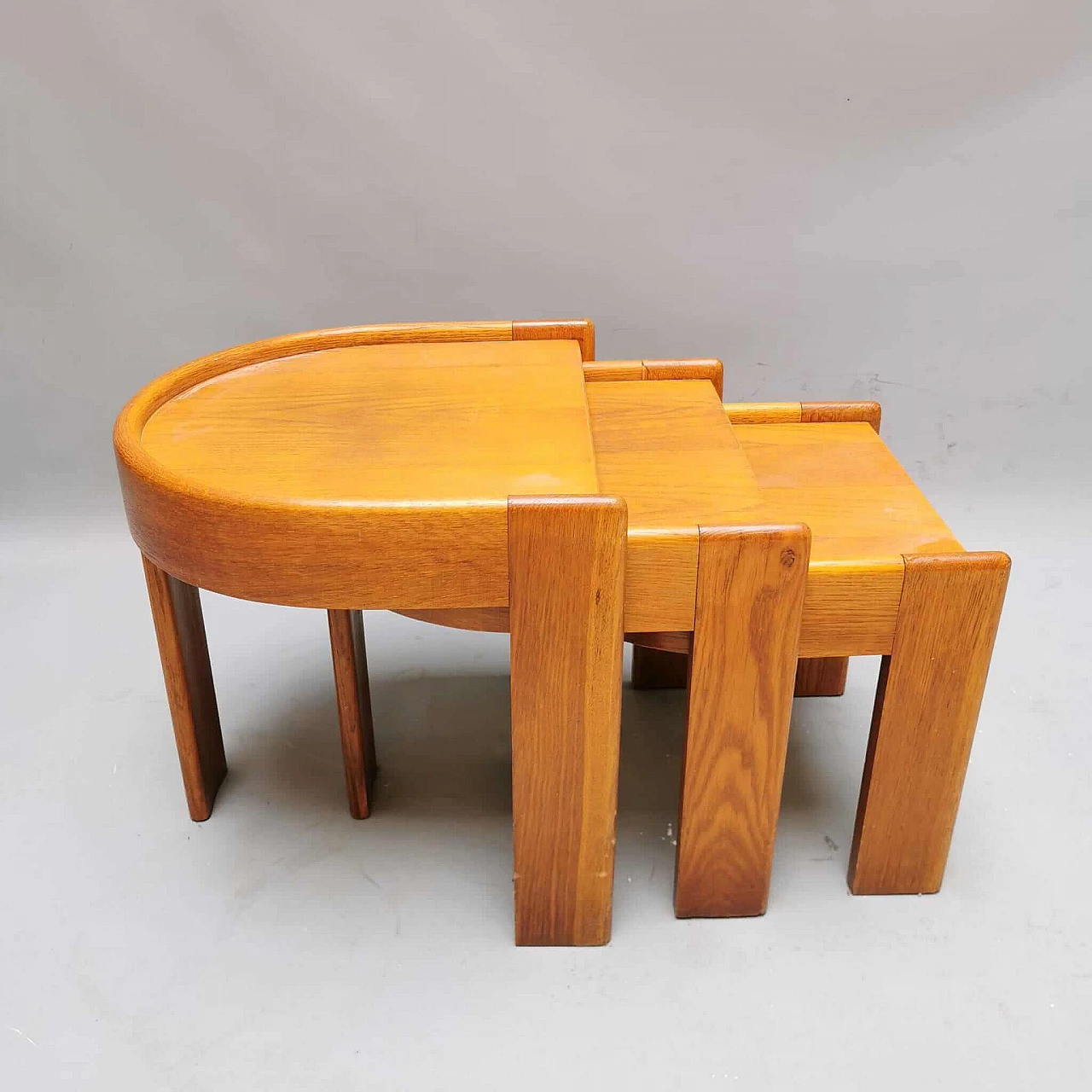 3 Wooden nesting tables, 1960s 3