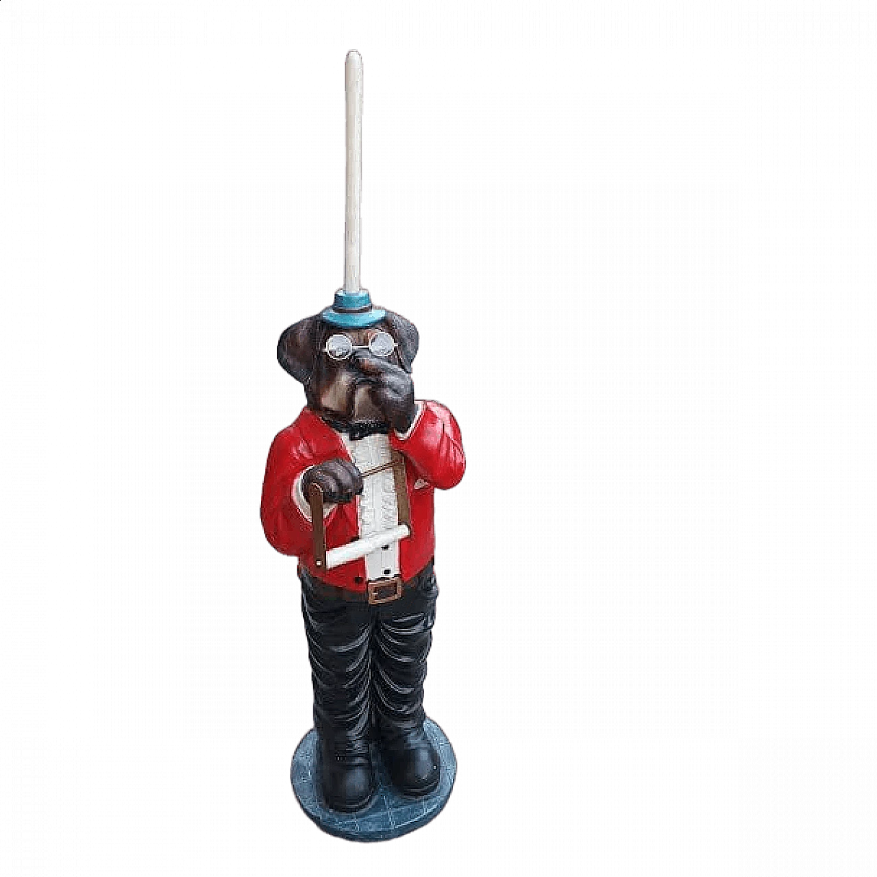 Resin boxer dog-shaped toilet paper holder, 1980s 9