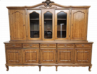 Carved national walnut double-body sideboard