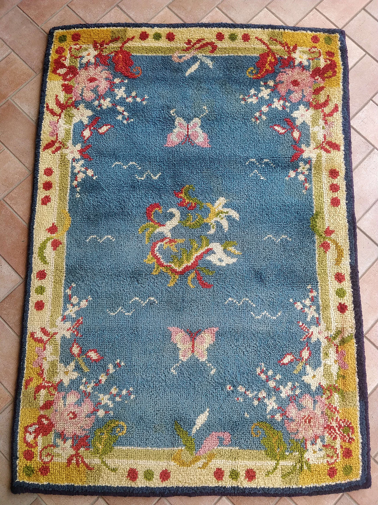 French Art Deco Cogolin rug, 1950s 6