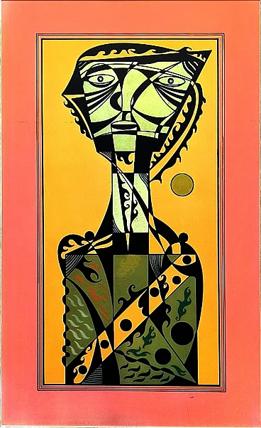 Alberto Verdianelli, Uomo al Sole, olio su tavola, 1968