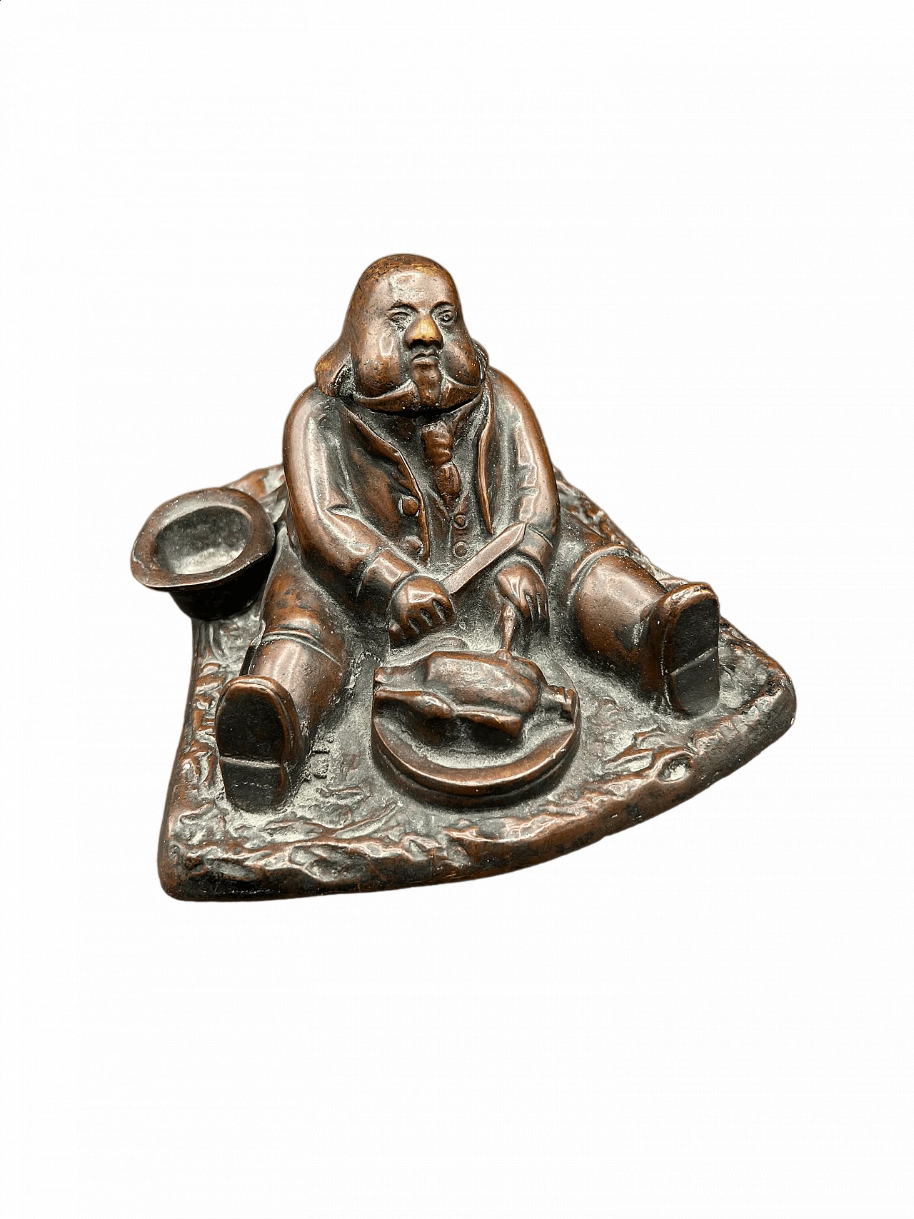Daniel Lambert, Fat Man, sculptural bronze inkwell, 1870 9