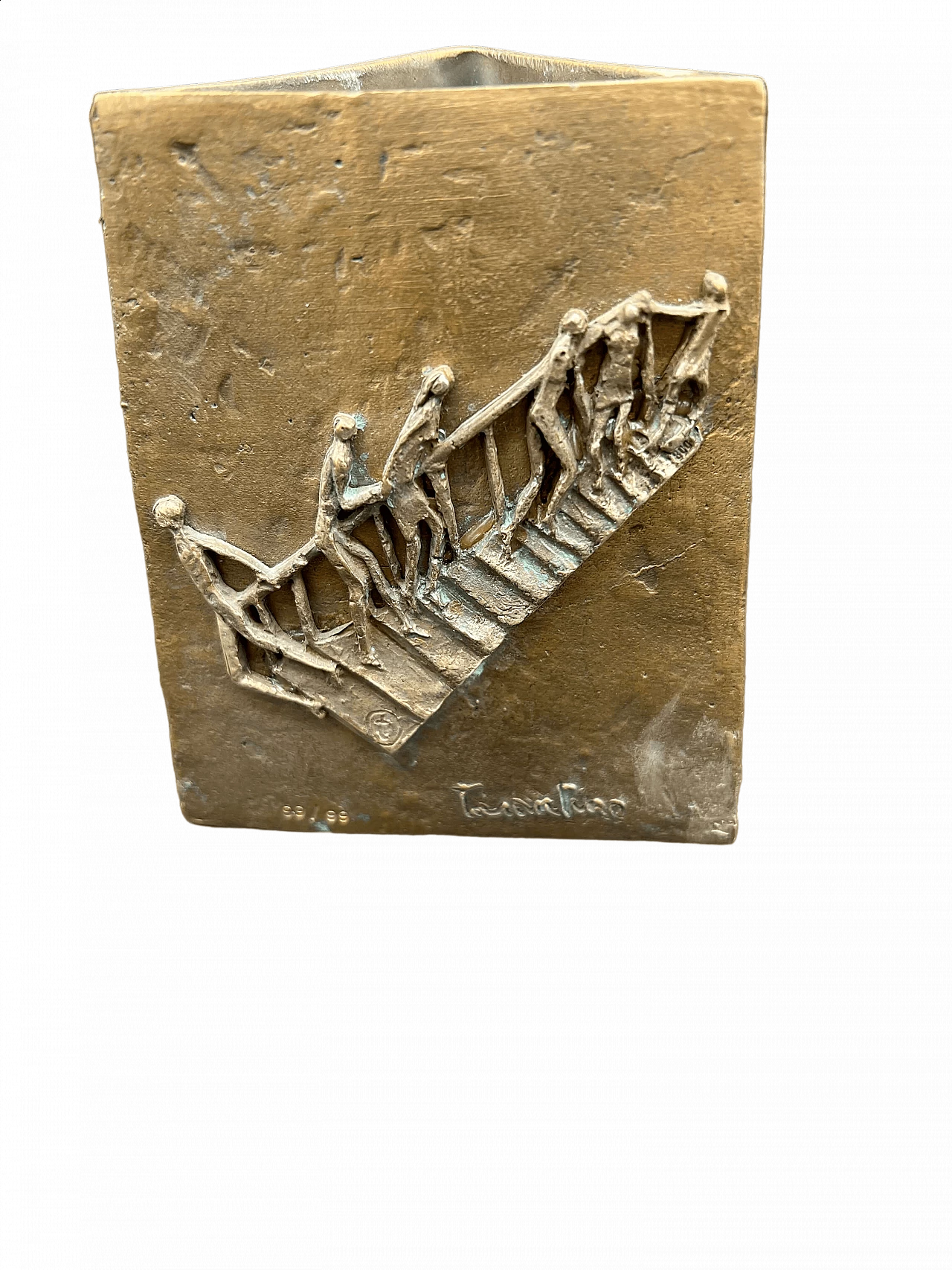 Bronze pen holder sculpture by Giuseppe Tarantino, 1960s 8