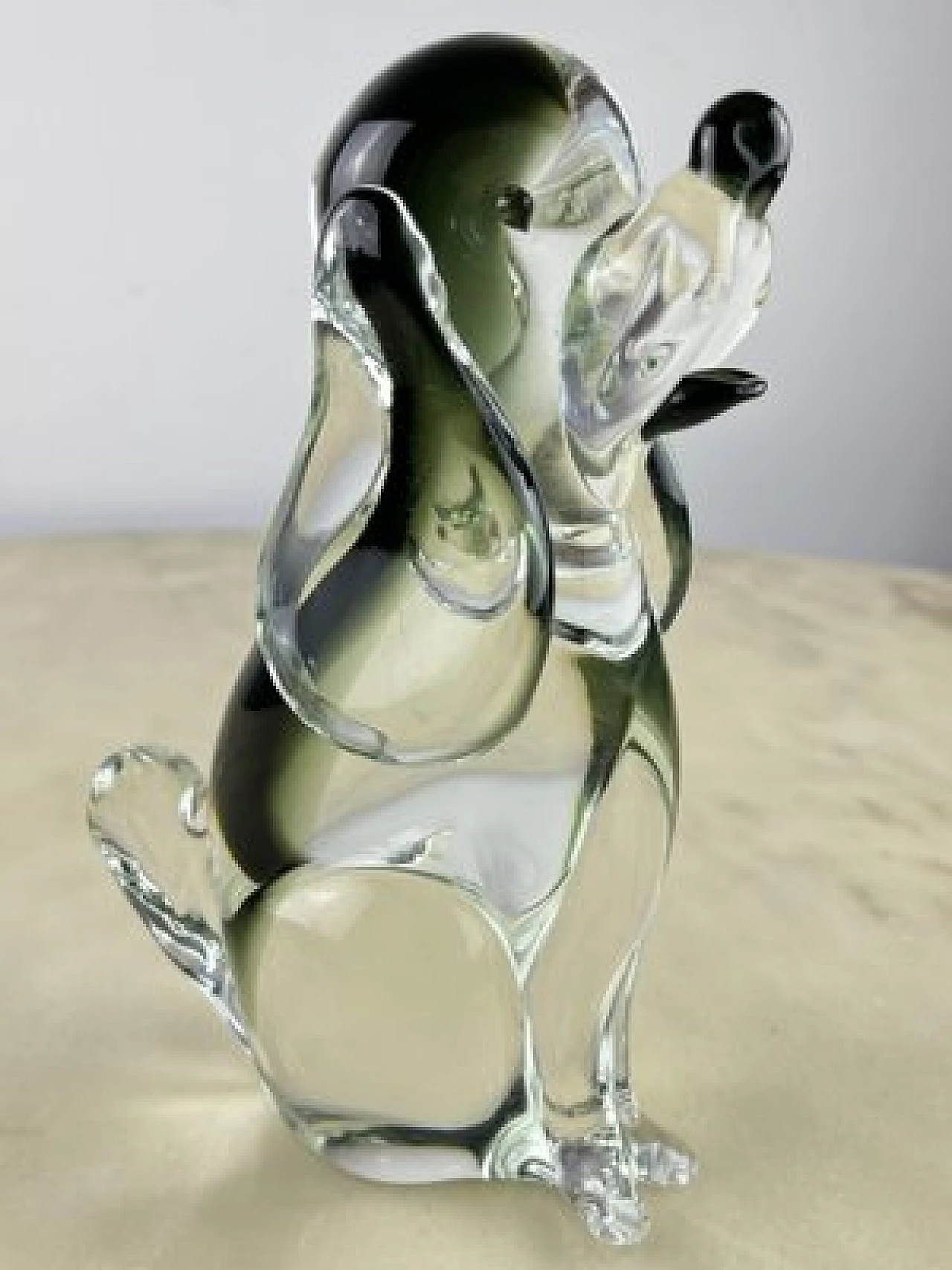 Murano glass dog figurine, 1970s 1