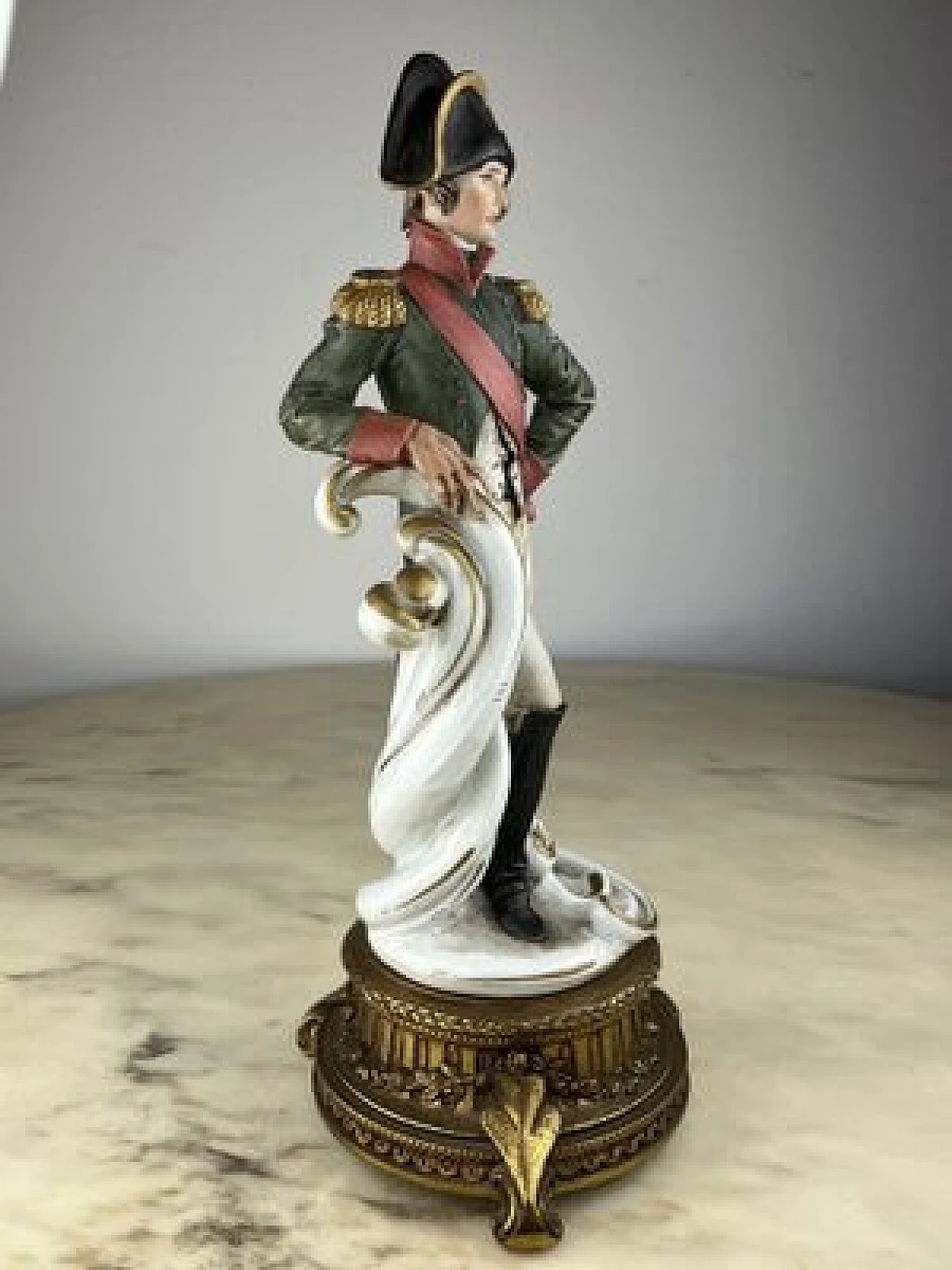 Porcelain and bronze statuette representing Napoleon by Ticke, 1990 3
