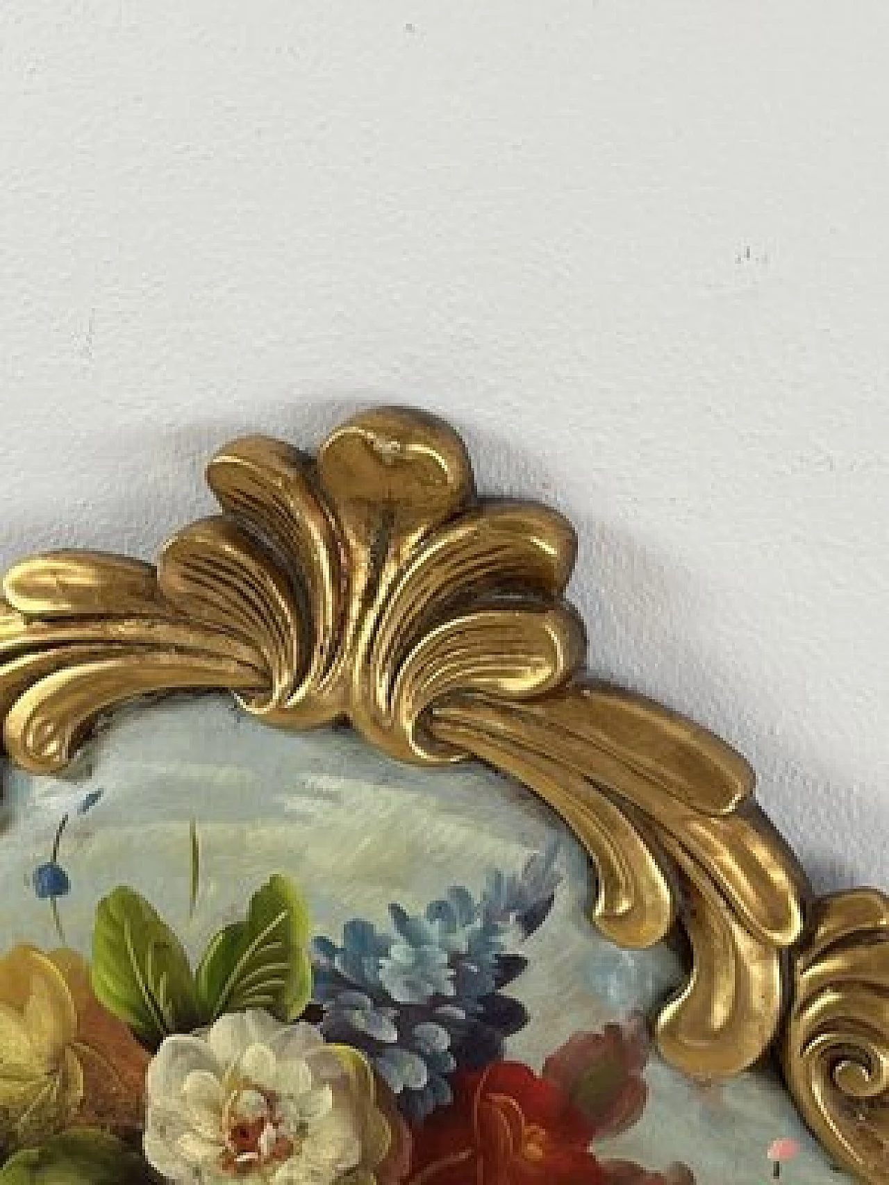 Pair of hand-painted over-door panels, 1940s 7