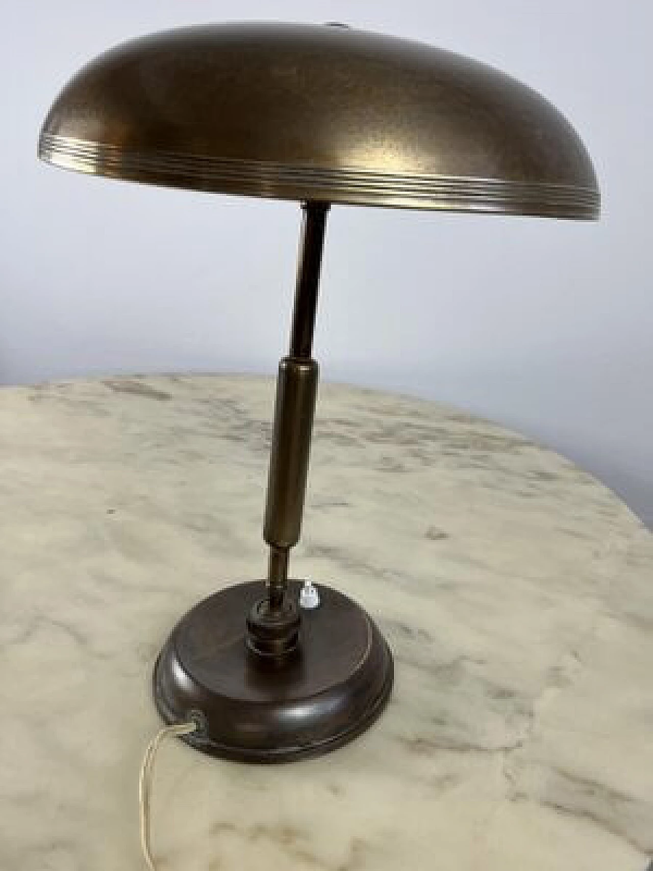 Brass table lamp by Giovanni Michelucci for Lariolux, 1940s 7