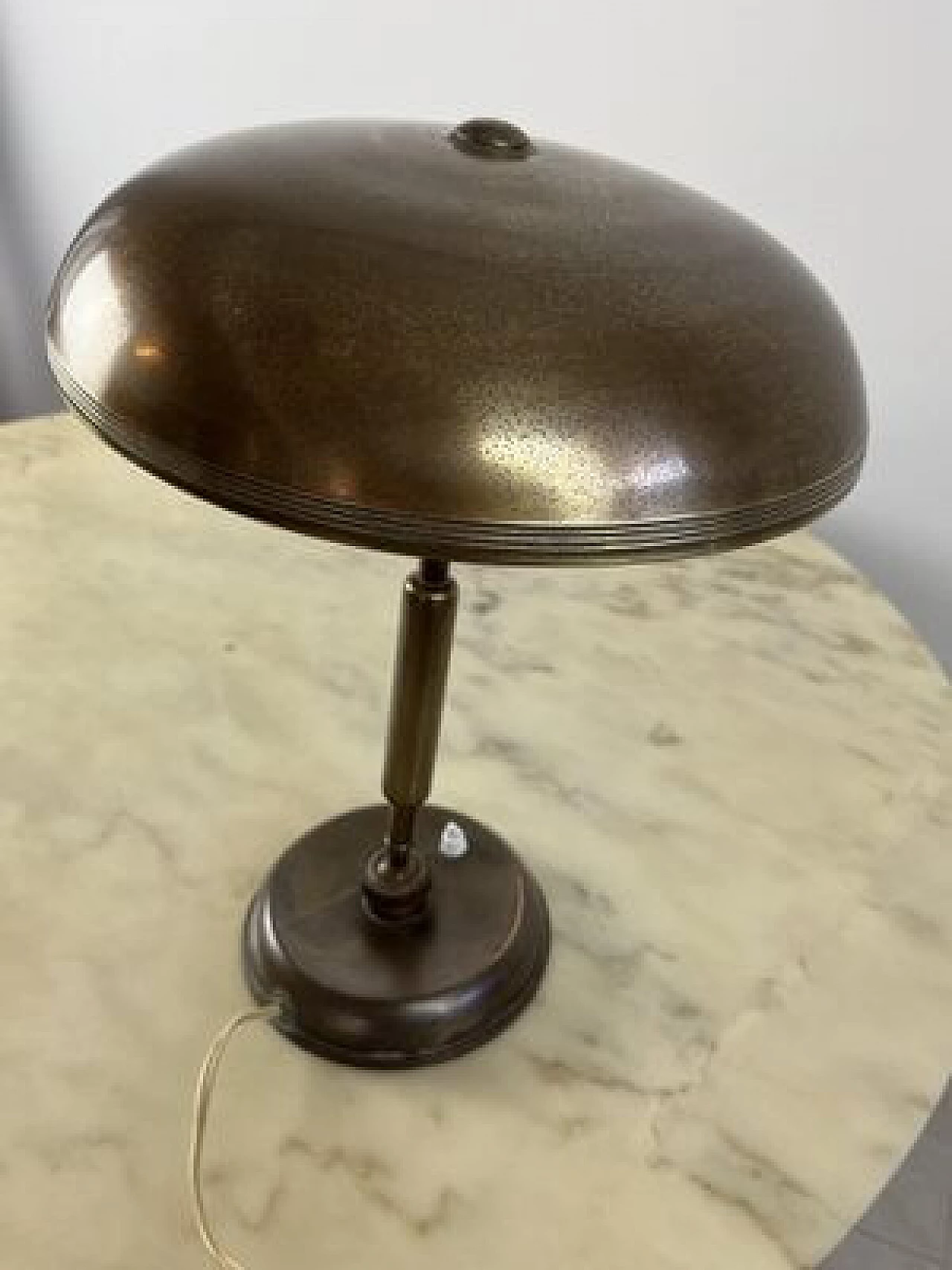 Brass table lamp by Giovanni Michelucci for Lariolux, 1940s 8