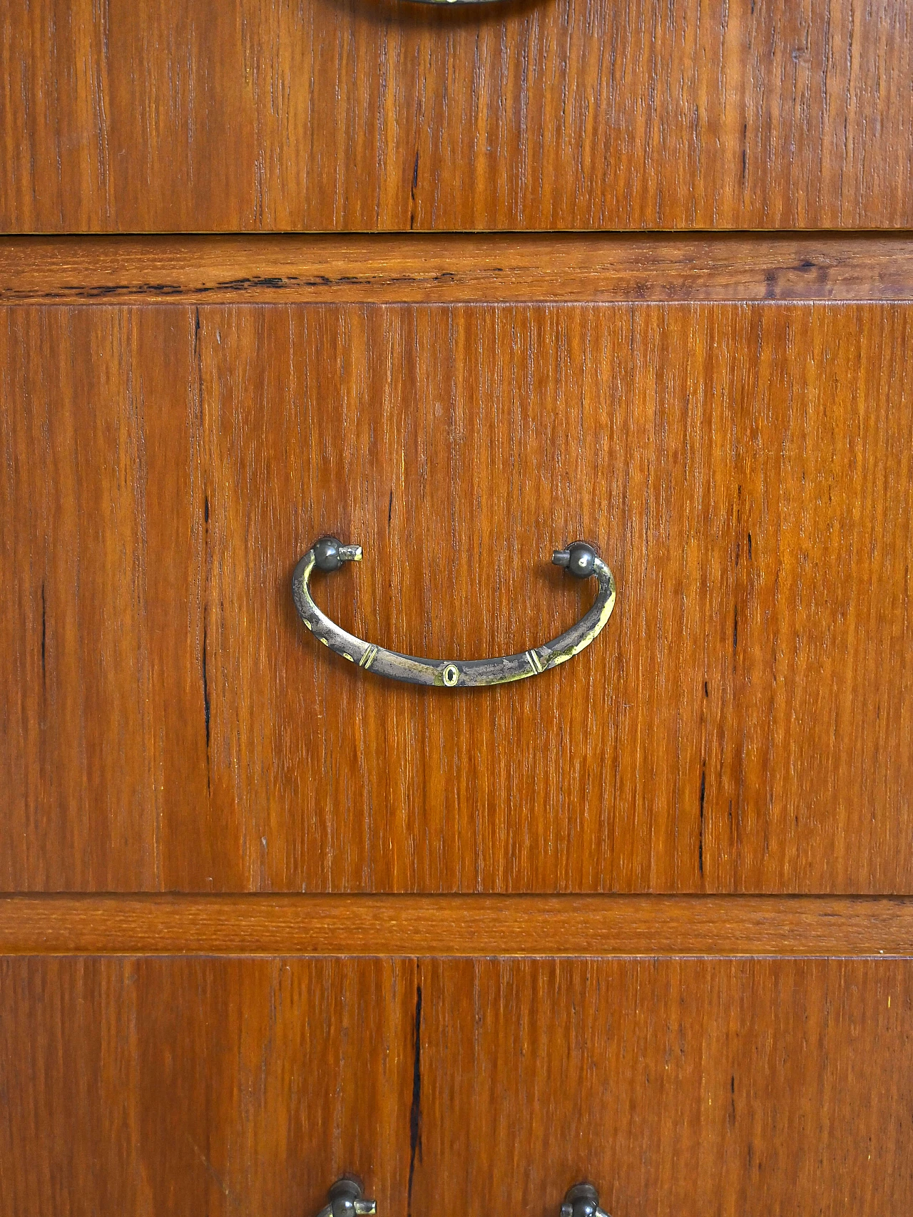 Scandinavian teak chest of drawers with black legs, 1960s 6
