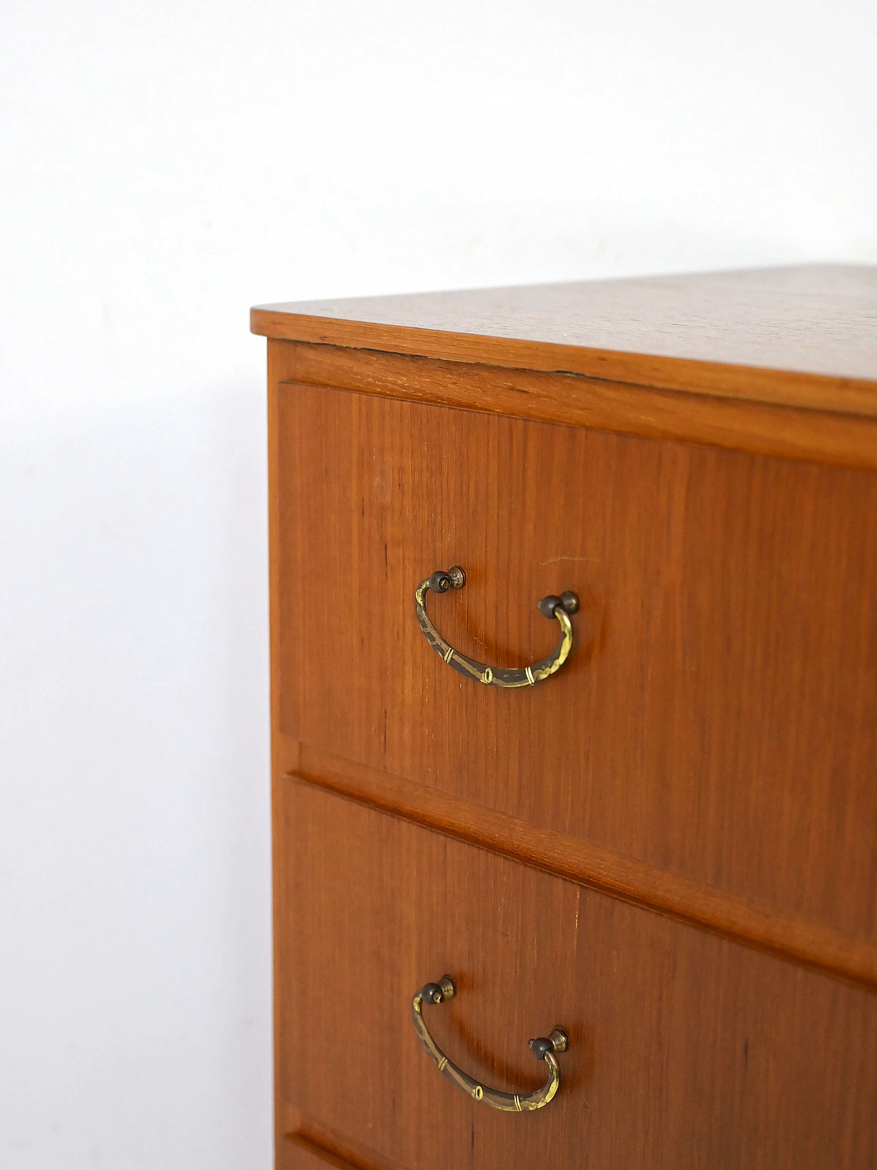 Scandinavian teak chest of drawers with black legs, 1960s 7