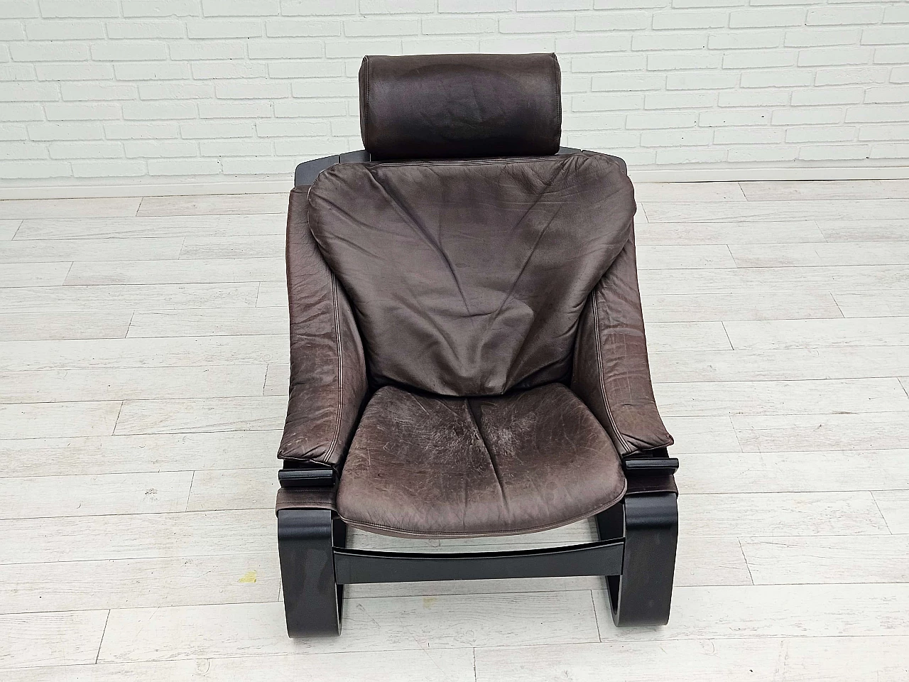 Kroken Swedish lounge armchair by Ake Fribyter for Nelo, 1970s 5