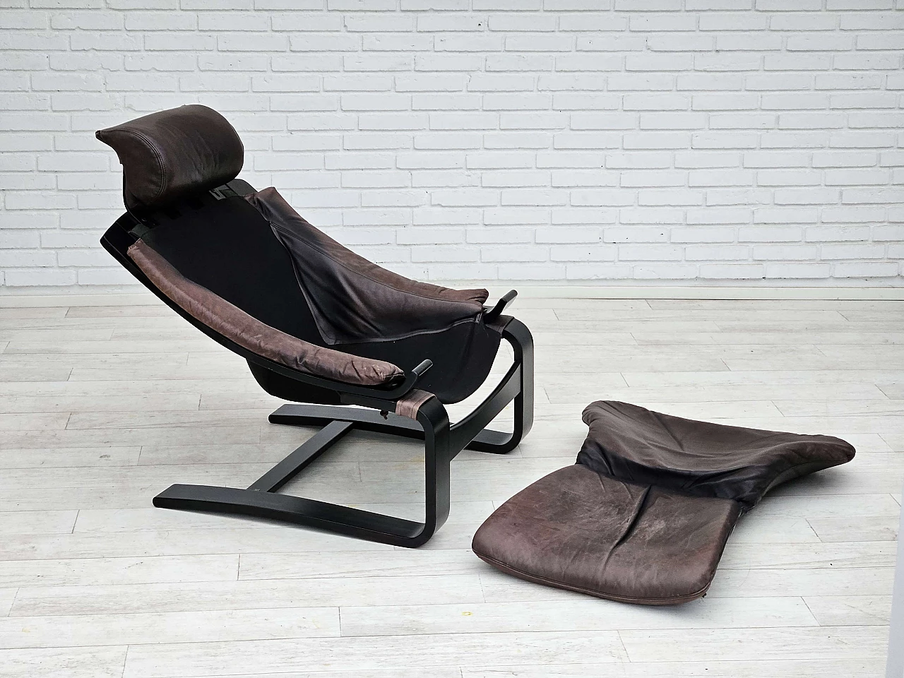 Kroken Swedish lounge armchair by Ake Fribyter for Nelo, 1970s 14