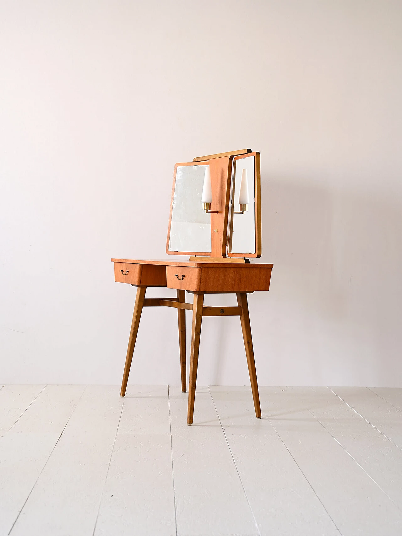 Teak dressing table with mirrors, 1950s 4