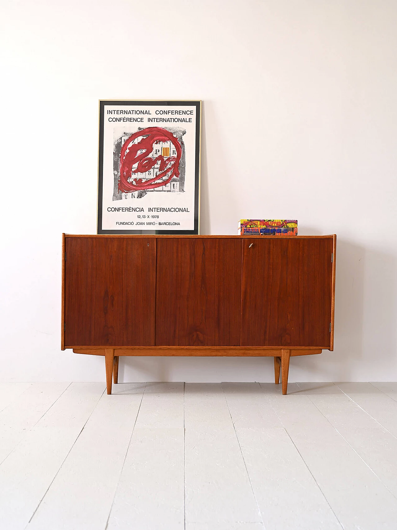 Credenza bassa in legno di teak, anni '50 2
