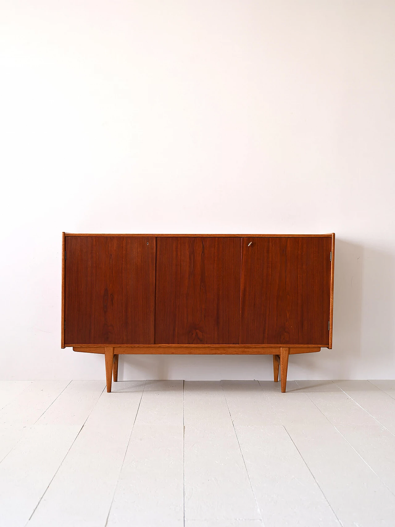 Credenza bassa in legno di teak, anni '50 3