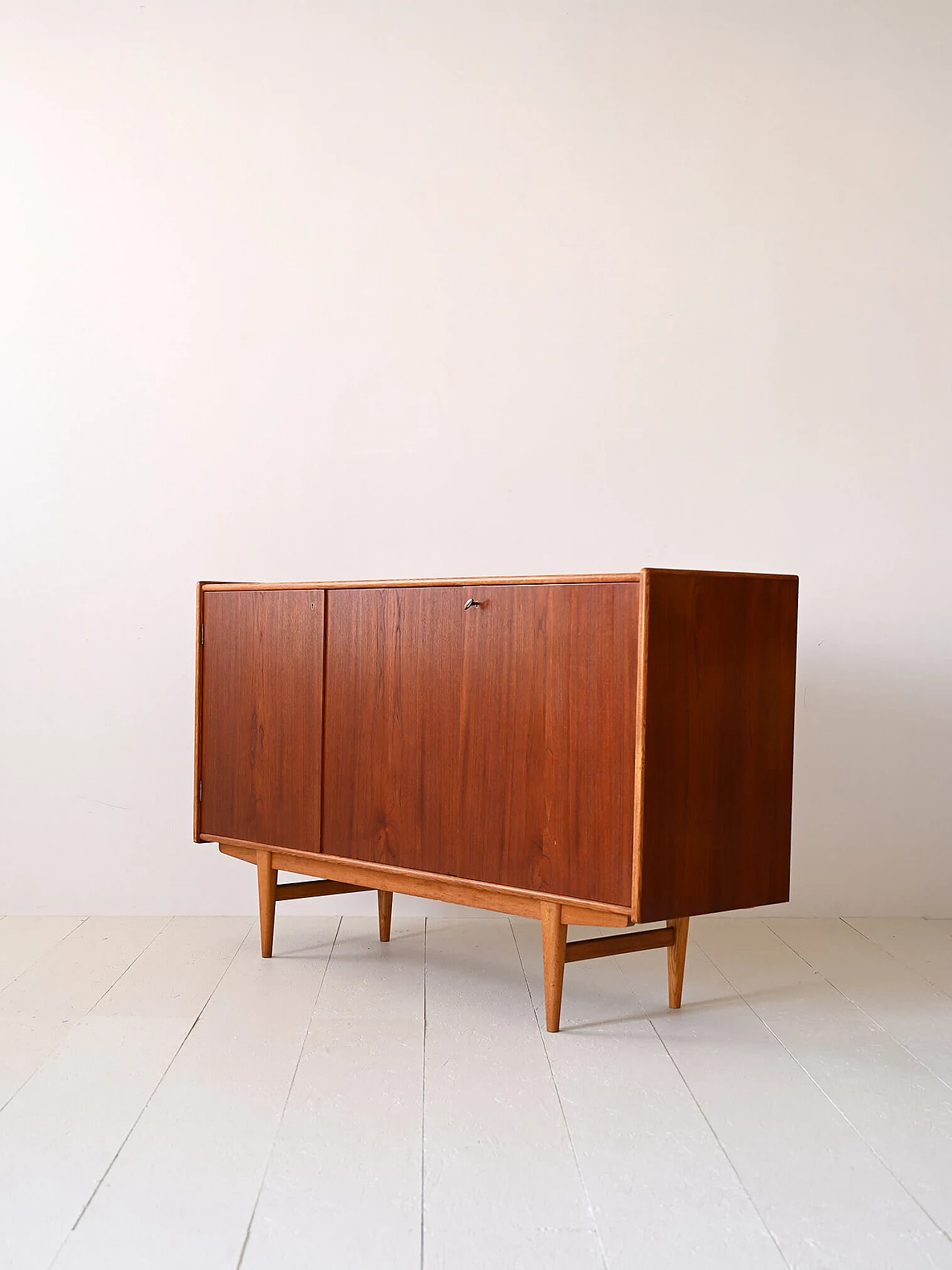 Credenza bassa in legno di teak, anni '50 6