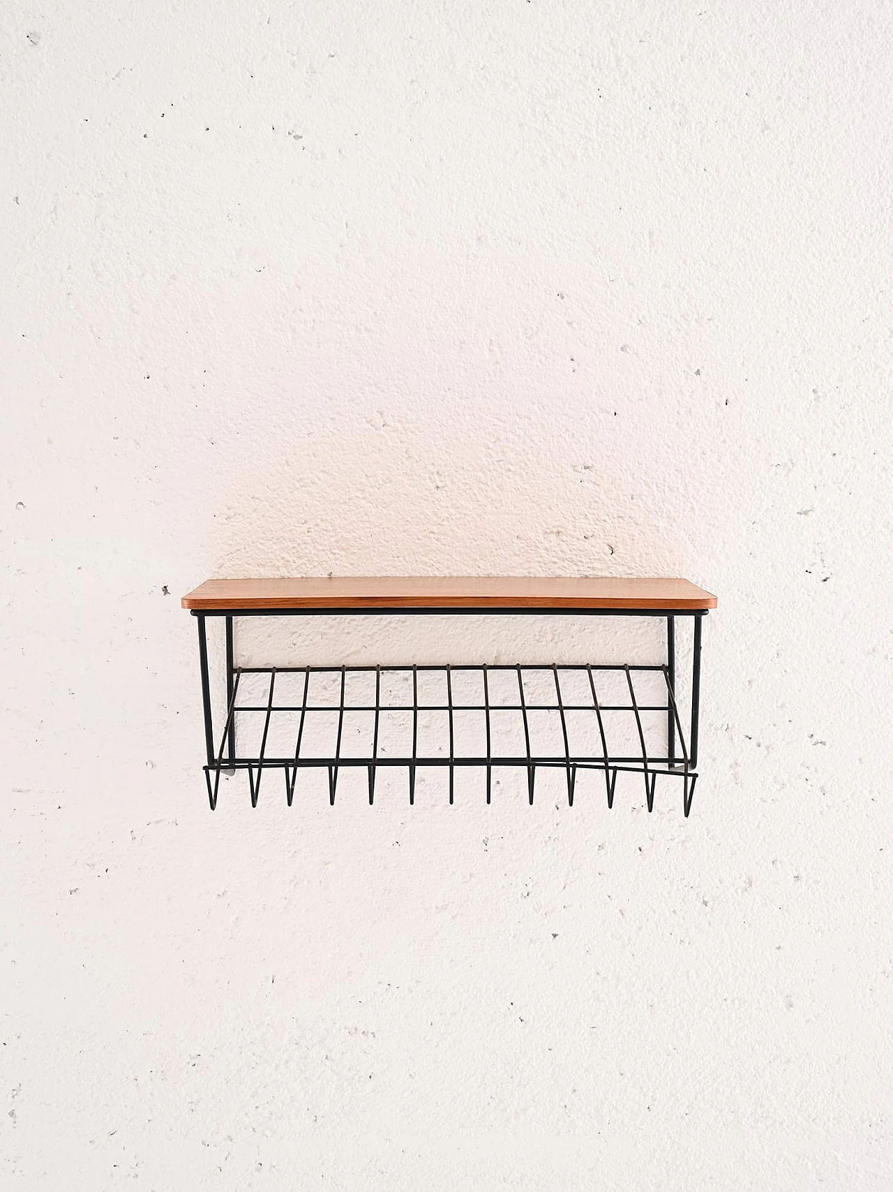 Hanging bedside table in teak and metal, 1960s 2