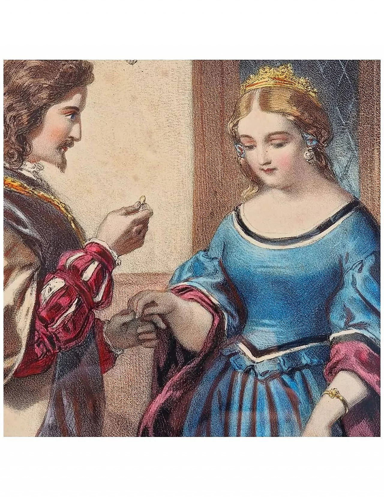 4 Litografie acquarellate di Gustav Bartsch, seconda metà dell'800 4