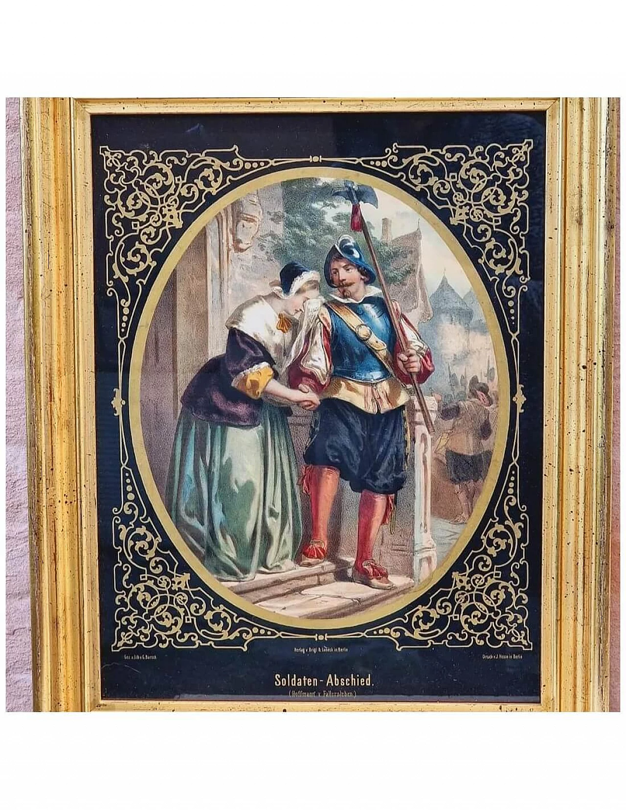 4 Litografie acquarellate di Gustav Bartsch, seconda metà dell'800 6