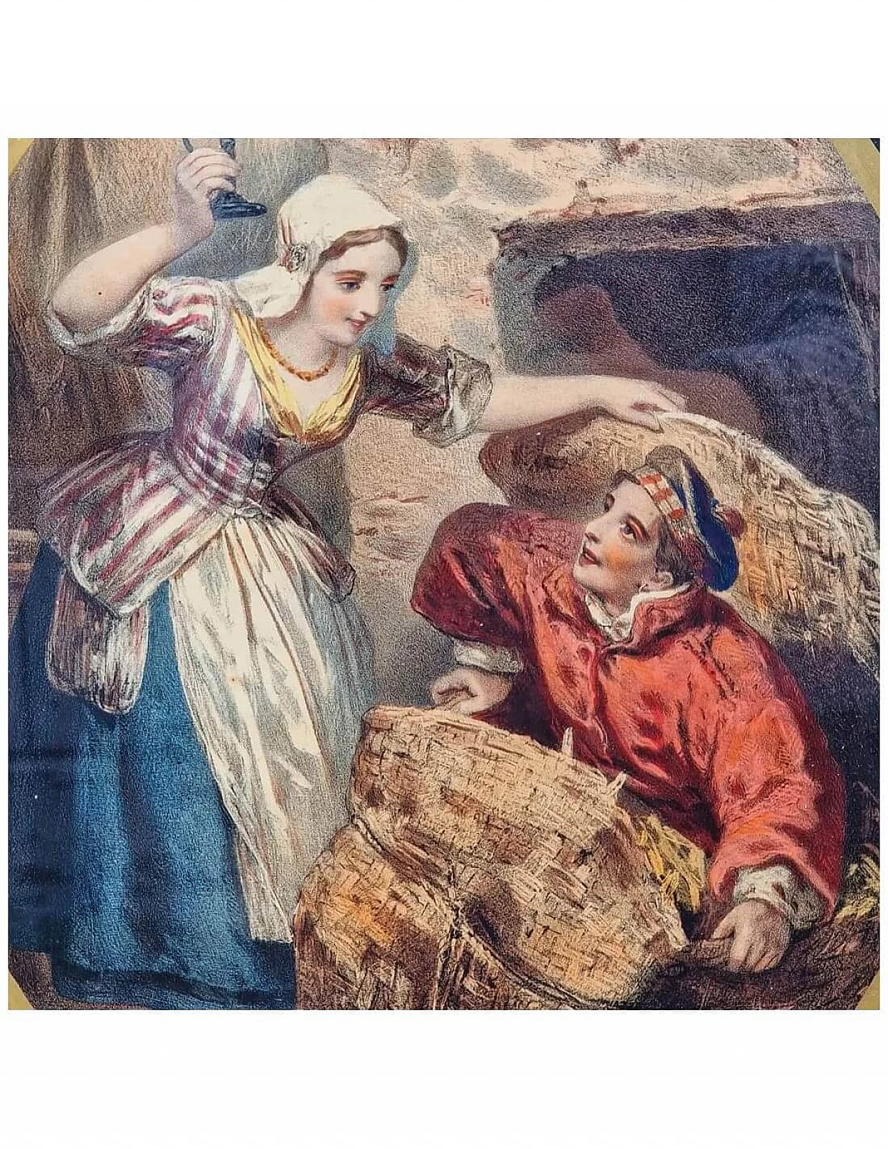 4 Litografie acquarellate di Gustav Bartsch, seconda metà dell'800 9