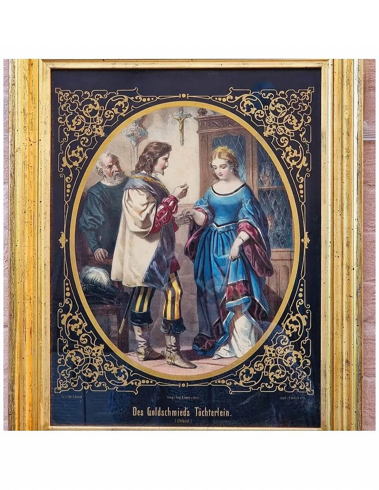 4 Litografie acquarellate di Gustav Bartsch, seconda metà dell'800 10