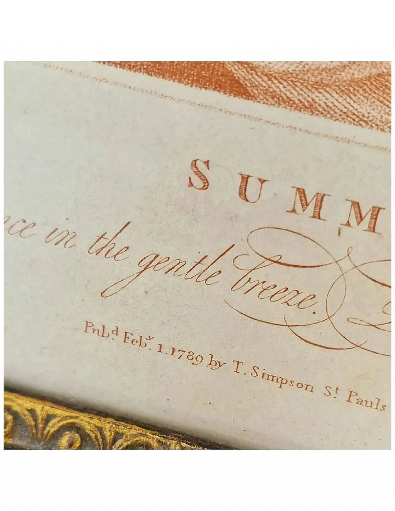 Coppia di incisioni a sanguigna Automn e Summer di Francesco Bartolozzi, 1780 4