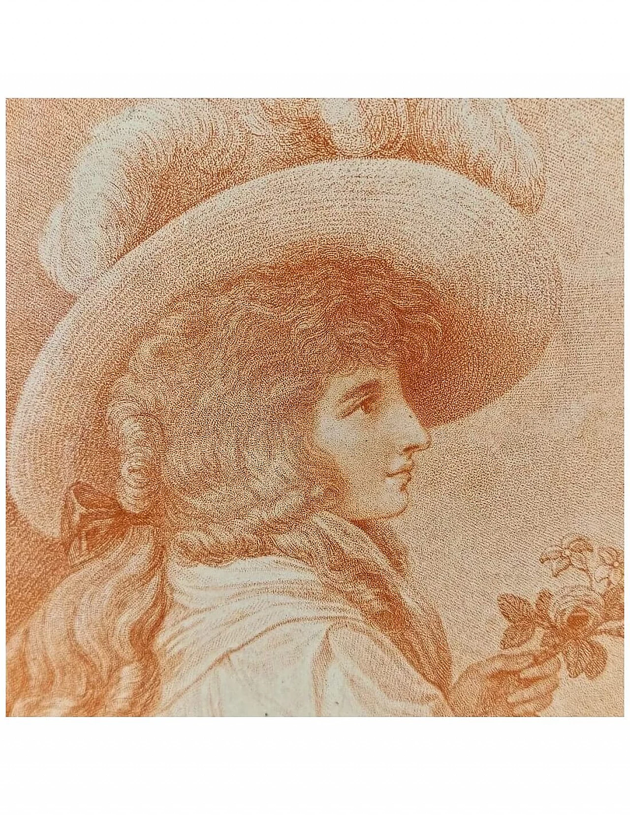 Pair of Automn and Summer sanguine etchings by Francesco Bartolozzi, 1780 6