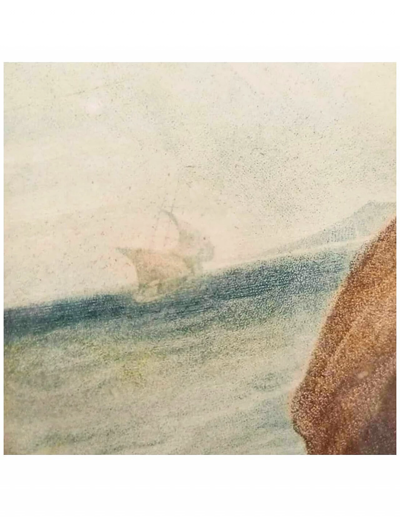 Charles Knight, In riva al mare, incisione a colori, '800 3