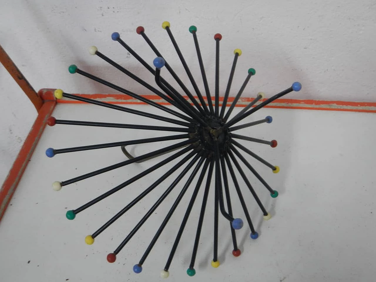 Portafrutta a raggiera in metallo, anni '50 8