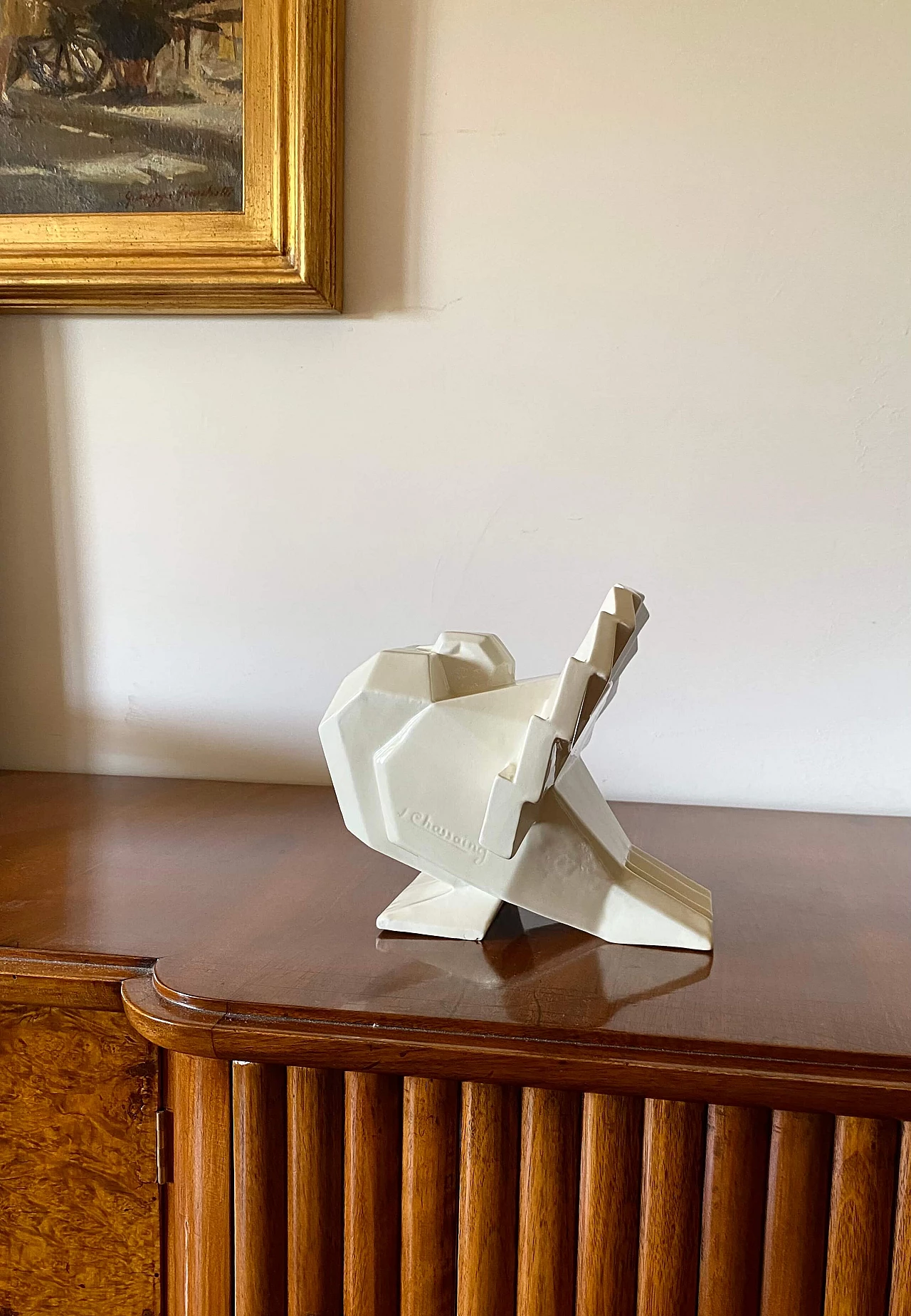 Jean Édouard Chassaing, La Maìtrise, Art Deco cubist bird sculpture, 1926 2