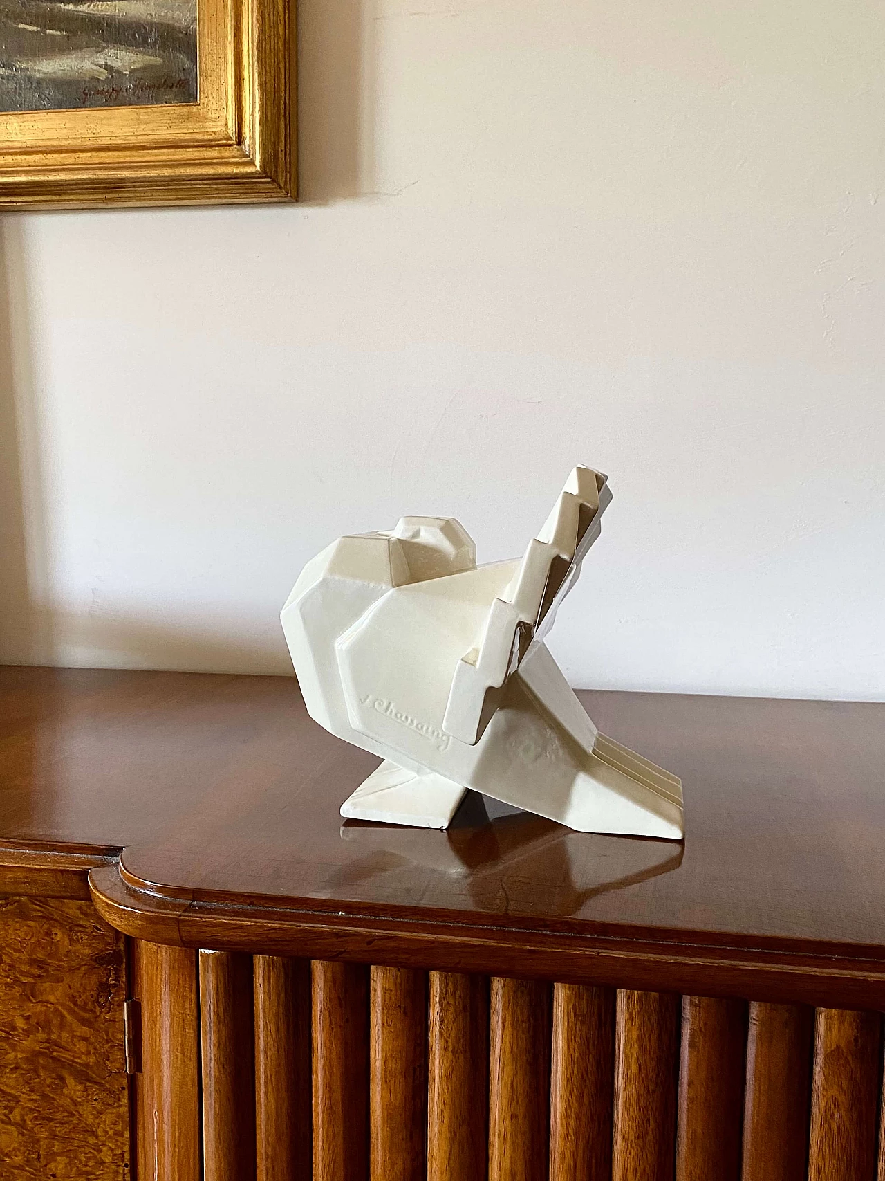 Jean Édouard Chassaing, La Maìtrise, Art Deco cubist bird sculpture, 1926 3