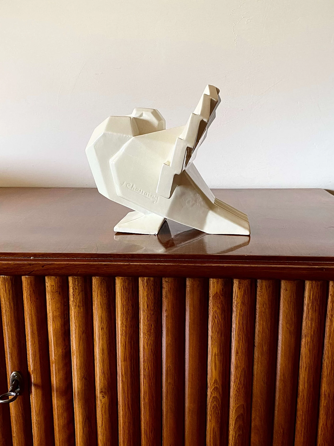 Jean Édouard Chassaing, La Maìtrise, Art Deco cubist bird sculpture, 1926 9