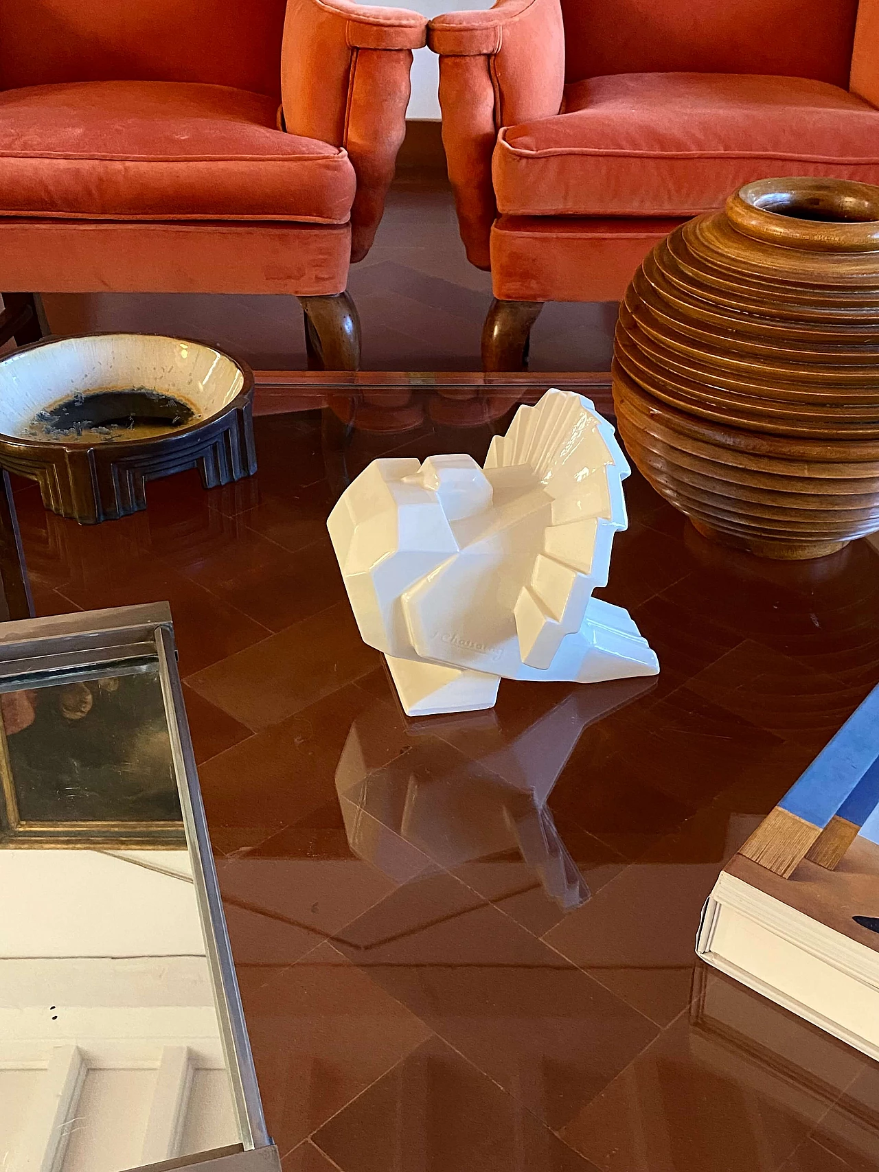 Jean Édouard Chassaing, La Maìtrise, Art Deco cubist bird sculpture, 1926 12