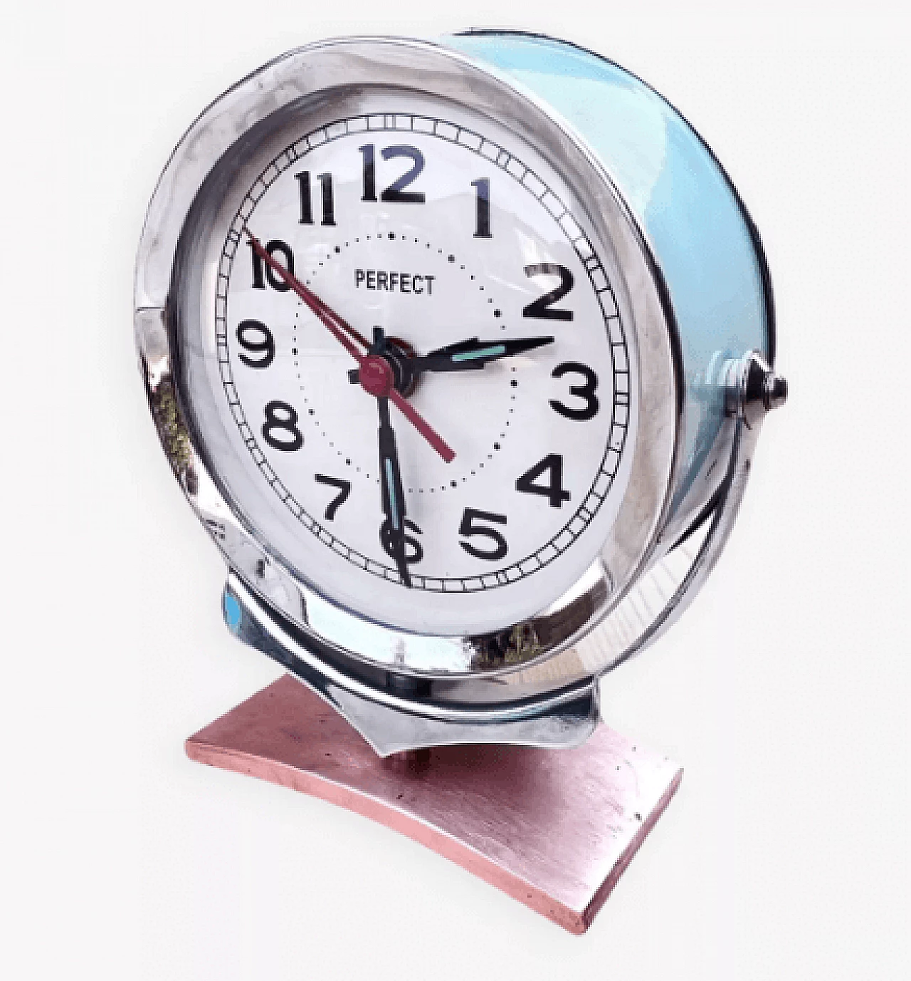 Metal Perfekt mechanical alarm clock, 1970s 1