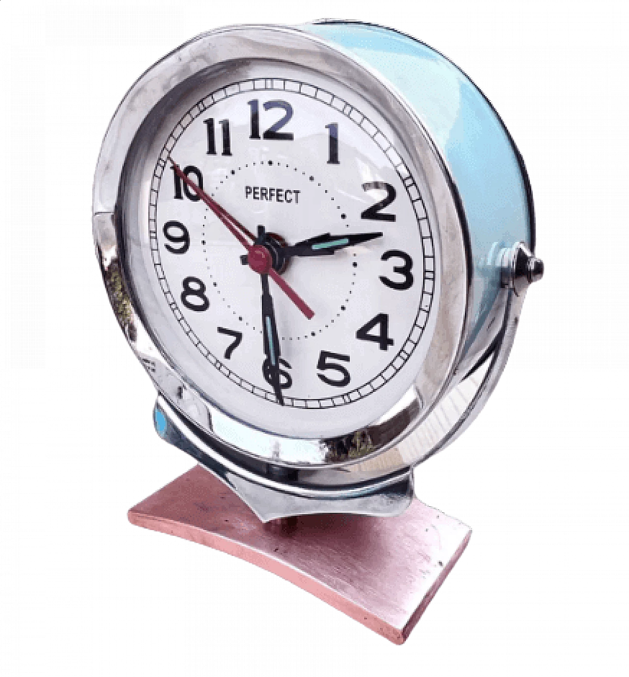 Metal Perfekt mechanical alarm clock, 1970s 12