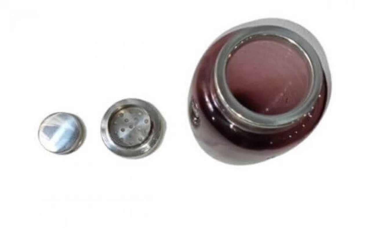 6 Bicchieri da cocktail e shaker in cristallo indaco, anni '70 4