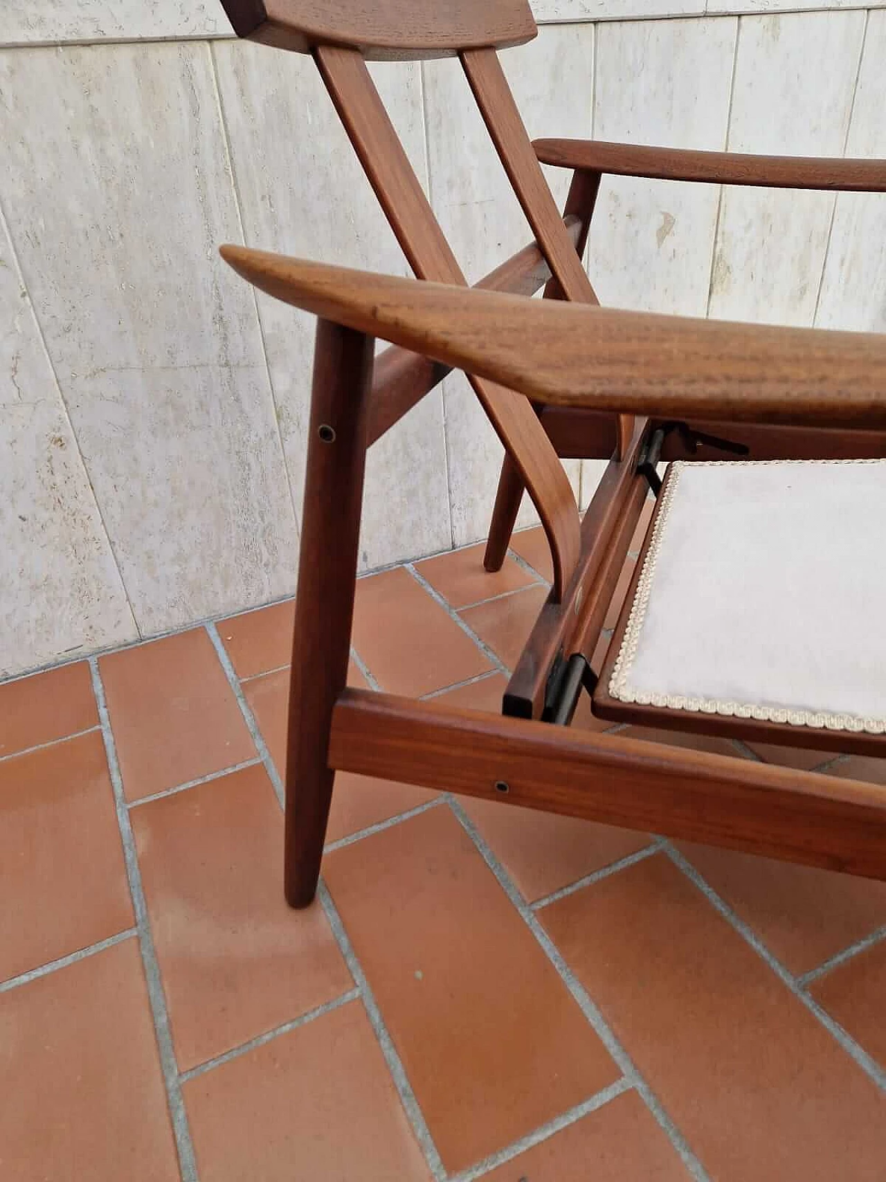 Poltrona in teak di Arne Vodder per France & Son, anni '60 1452582