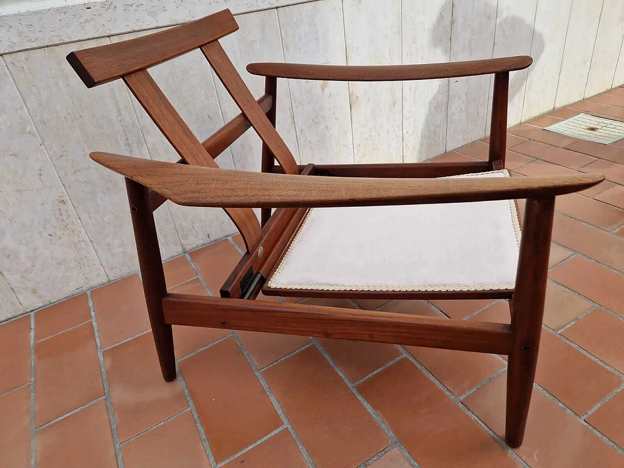 Poltrona in teak di Arne Vodder per France & Son, anni '60 1452584