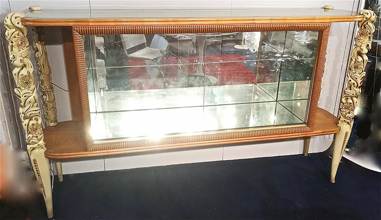 Vetrina in legno e cristallo di La Permanente Mobili Cantù, anni '50 2
