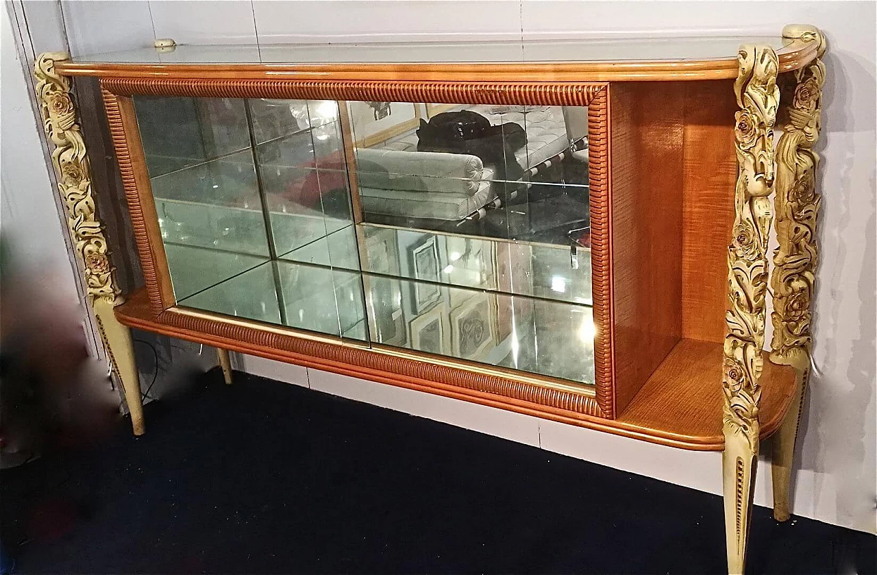 Vetrina in legno e cristallo di La Permanente Mobili Cantù, anni '50 5