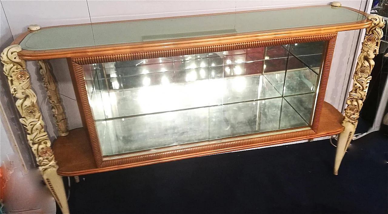 Vetrina in legno e cristallo di La Permanente Mobili Cantù, anni '50 6